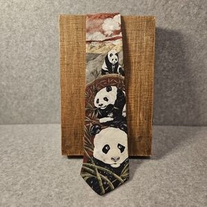 Endangered Species Men's 100% Silk Neck Tie By Marc Dennis 1995